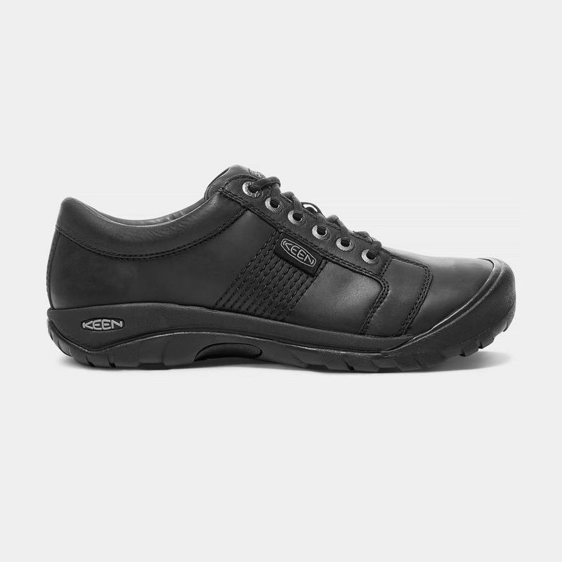 Tenis Casuales Keen Austin Cuero Lace-up Para Hombre Negros - Zapatos Keen Mexico (895714-LRY)